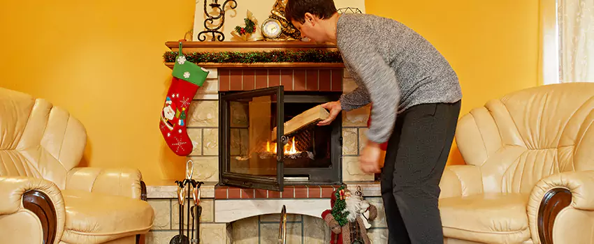 Rusted Metal Fireplace Restoration in Groves, Texas